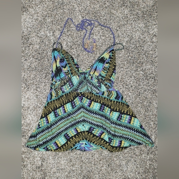 Free People | Vintage, Chevron, Western, Adjustable, Halter Top, Blouse - Picture 3 of 3
